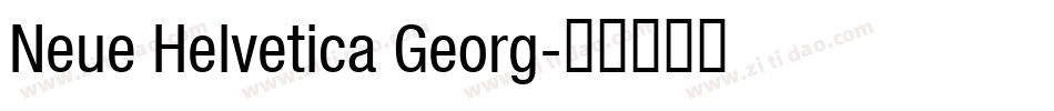 Neue Helvetica Georg字体转换